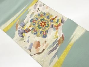 綴れ華文に鳳凰・梅模様織出し名古屋帯